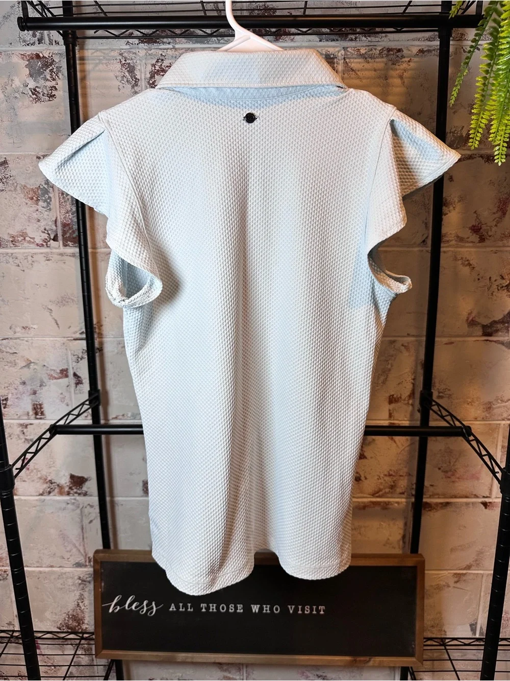 Calia Baby Blue Ribbed Polo Golf Tank - Picture 9 of 11